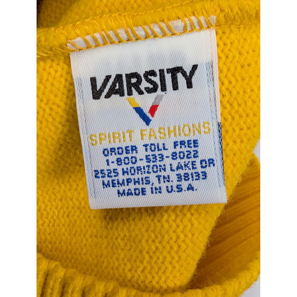 Varsity Womens Cheerleading Uniform Set 34 5-14 UCA USA Sweater Skirt Yellow - Picture 6 of 16